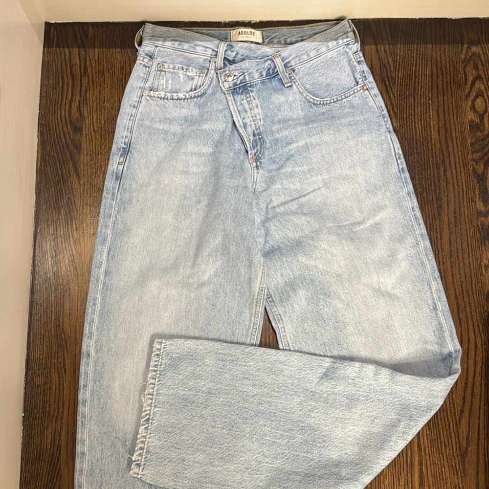 AGOLDE Women’s Criss Cross Straight Leg Jeans
